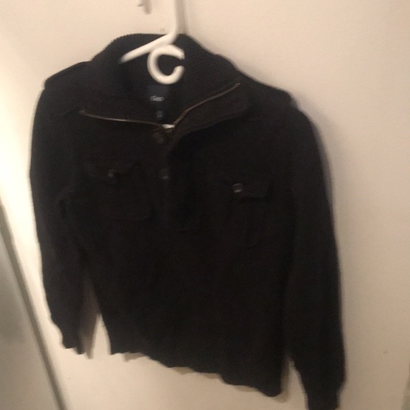 Vintage Gap Quarter Zip Utility Sweater with buttons and 2 front pockets classic - Picture 3 of 10